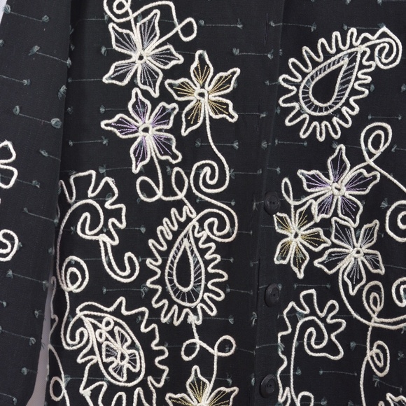 Parsley & Sage Black Embellished Jacket SZ XL - Picture 4 of 6